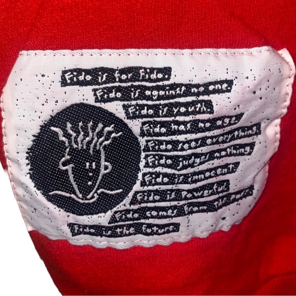 Vintage 1985 Fido Dido Red Double-sided Sweatshirt (L) RARE! - Picture 5 of 6